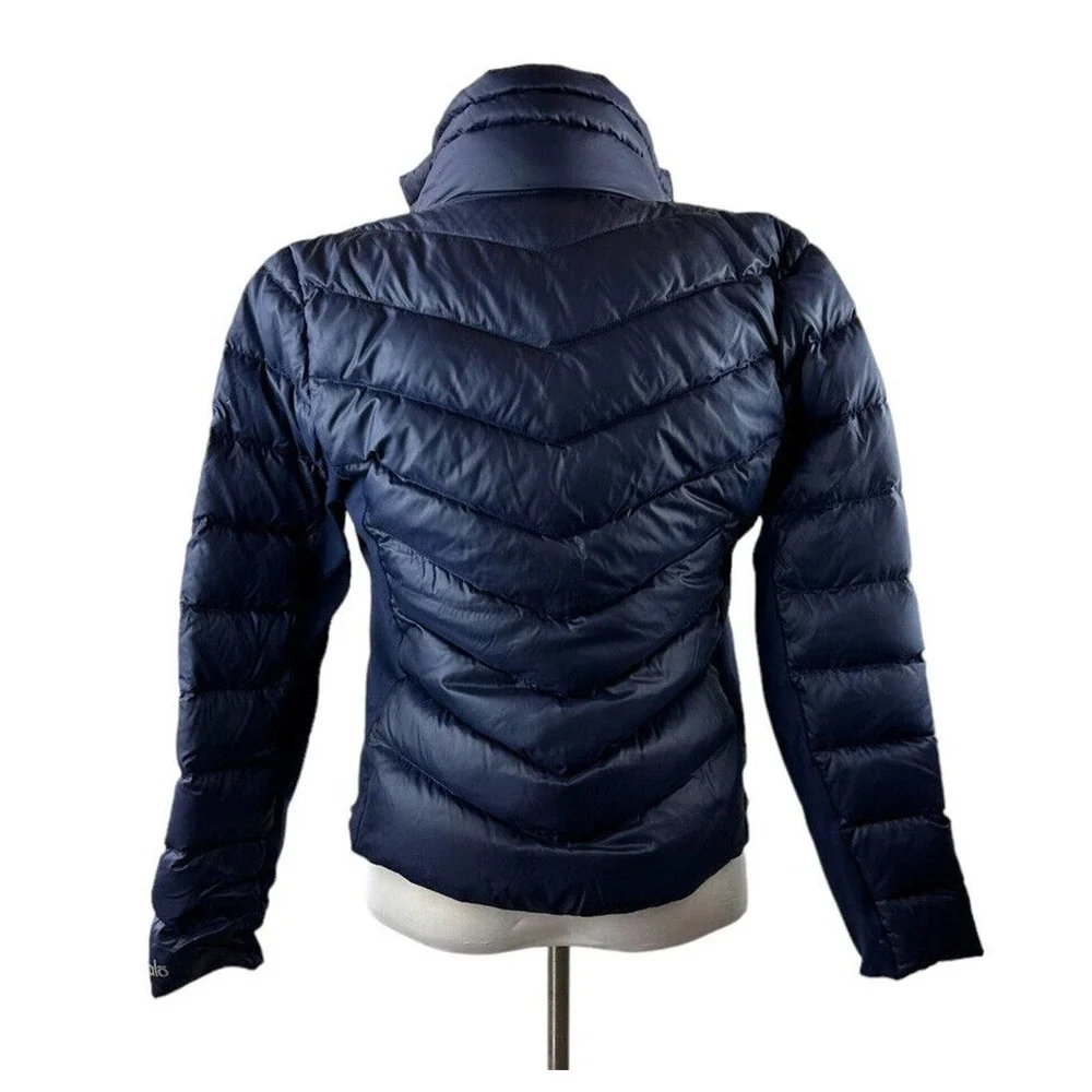 ALO YOGA Down Jacket Puffer Full Zip Navy Blue Women's Size Medium - Picture 6 of 9